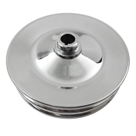 Strike3 R8947 Power Steering Pulley for 1980-1984 Chevy B-Series GM Model; Chrome ST794385